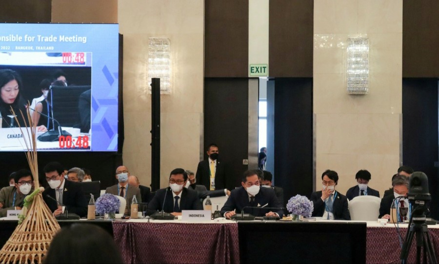 Menteri Perdagangan RI, Muhammad Lutfi menghadiri Pertemuan Para Menteri Perdagangan APEC ke-28 di Bangkok, Thailand, Sabtu (21/5/2022).